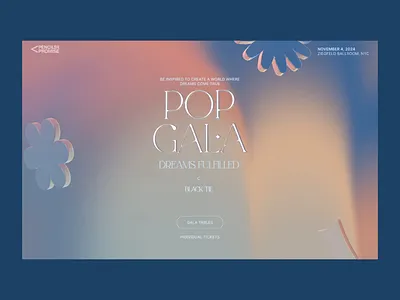 PoP Gala 2024 Website Design 3d design design studio graphic design interaction interface landing landing page ui ux web web design webflow