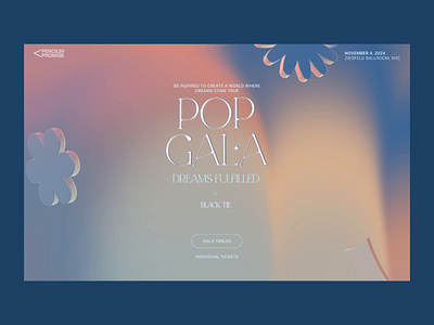 PoP Gala 2024 Website Design 3d design design studio graphic design interaction interface landing landing page ui ux web web design webflow