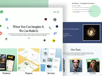 Higain Labs — Website design branding design landingpage techcompany typography ui uidesign ux