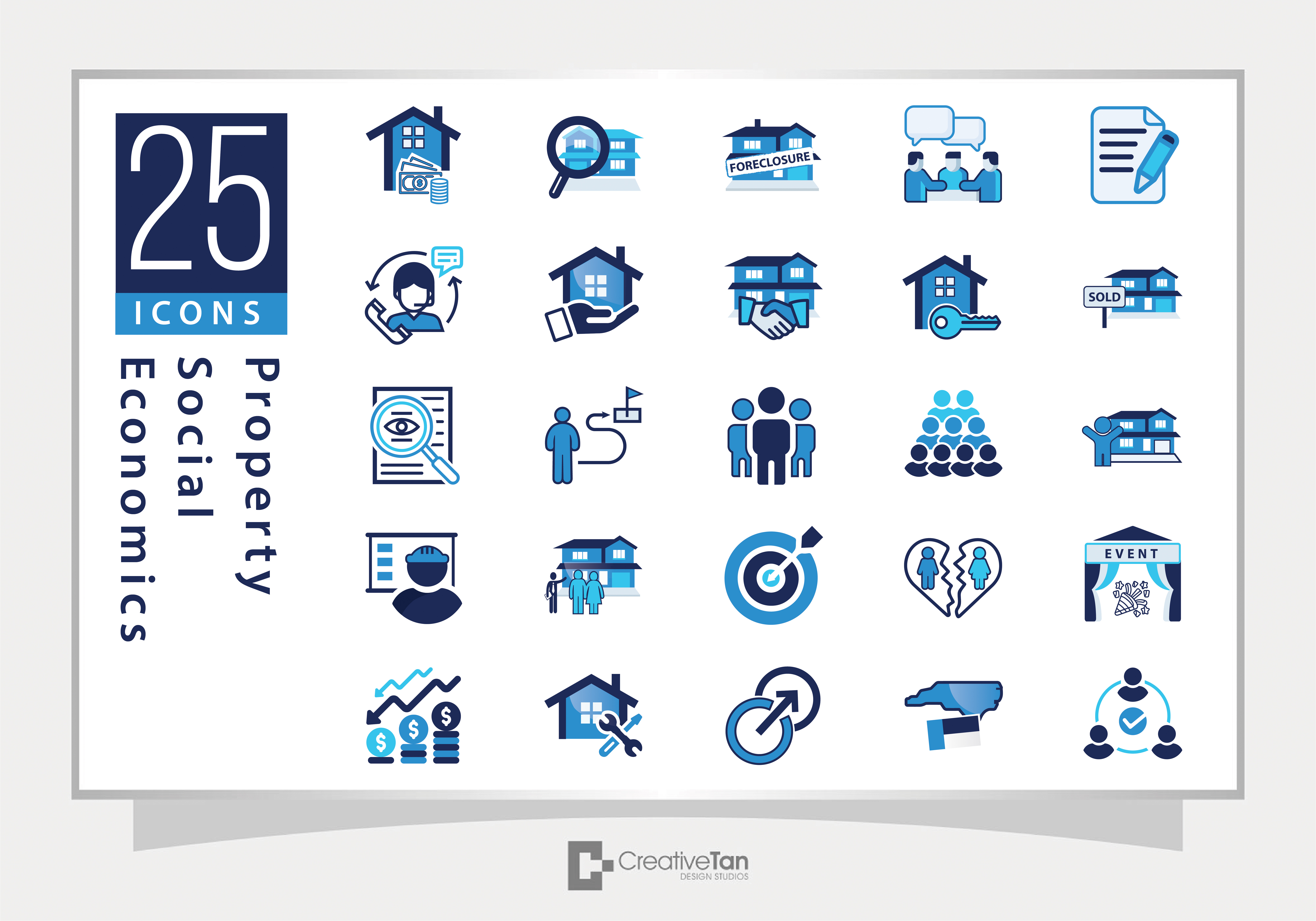 Example of Vector Icons Set Design