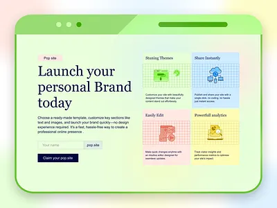 🚀 Launch Your Personal Brand Today – Web UI branding creative dashboard graphic design illustration logo modern personal brand ui ux vector web website