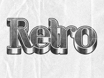 Retro Grunge Text Effect graphic design type effect