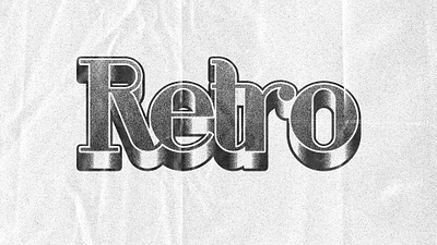 Retro Grunge Text Effect graphic design type effect