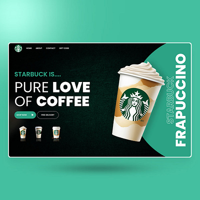 STARBUCKS COFFEE WEBSITE DESIGN app branding design elementor figma graphic design graphic designer illustration landing page logo ui ui design uiux vector web web design website website design wordpress