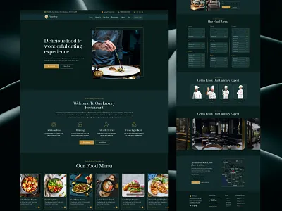 Restaurant Website Redesign. landing page ui restaurant landing page design restaurant landing page ui restaurant template restaurant theme restaurant ui design restaurant website design