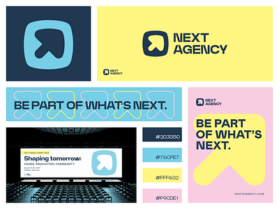 Next Agency Unused Brand Identity Design 01 agency arrow branding community future logo logodesign logodesigner next progress symbol