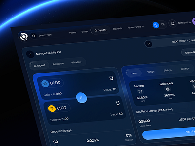 Solidly - Crypto Dashboard blockchain crypto crypto dashboard crypto dex crypto exchange crypto swap crypto trading platform crypto ui defi dex dashboard liquidity protocol trading platform web design web3
