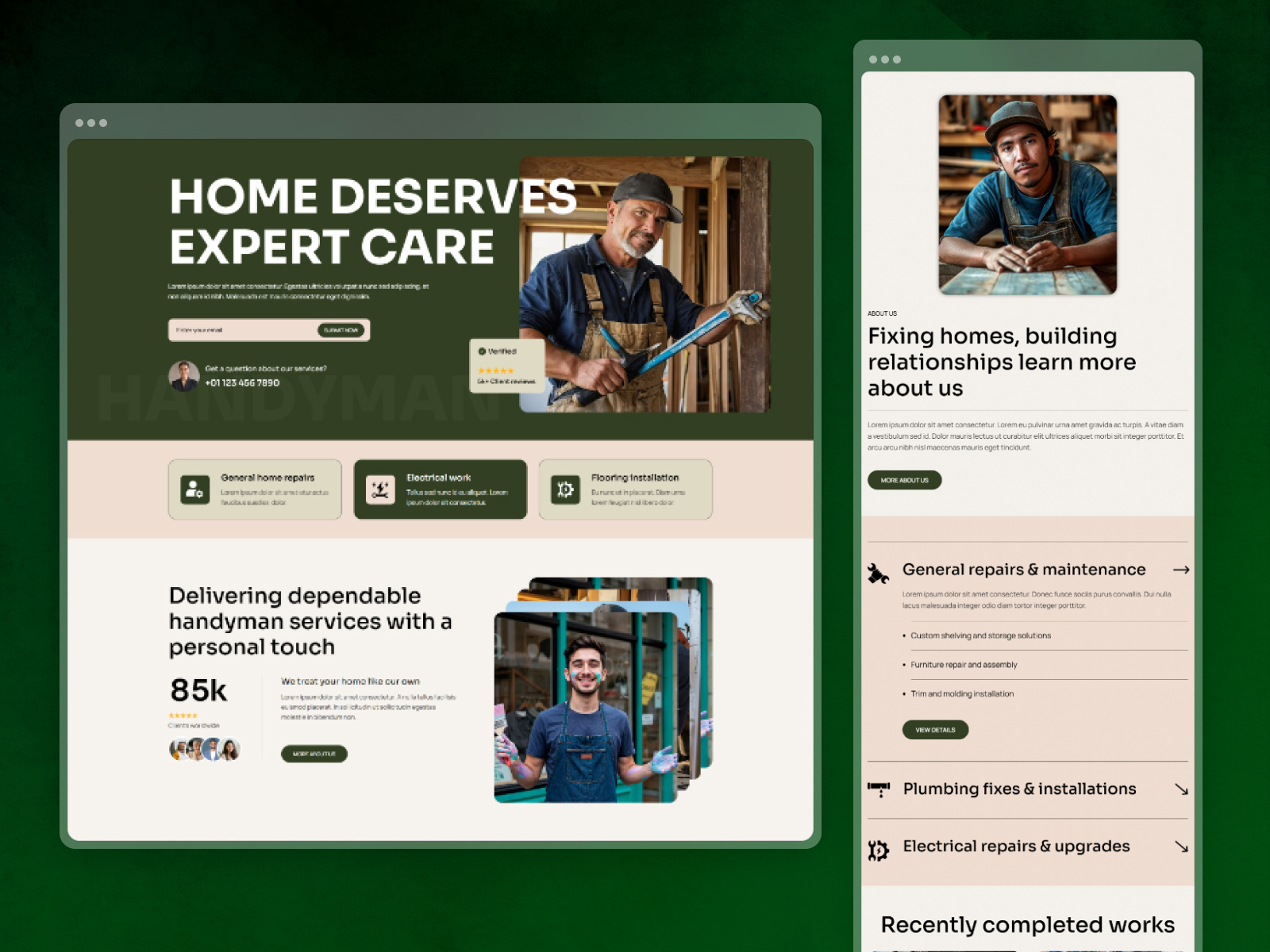 Mrfix- Handyman Renovation Services Website Webflow Template business carpentry services construction services contractor website electrical repair home renovation home repair interior services modern webflow design plumbing services responsive seo friendly ui web design web development webflow webflow template