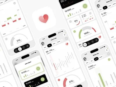 Smart Ring Mobile App 5 app application design charts control app dashboard dashboard control fitness fitness tracker health health tracking mobile app mobile app design ring saas smart device smart ring statistics panel ui designer