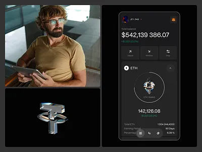 Blockchain platform 3d apps crypto dashboard design exchanger mobile platform trade ui ux wallet web3