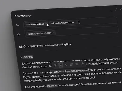 New message — Untitled UI composer email email client new message rich text text editor ui design user interface