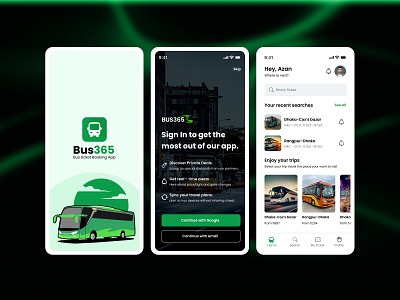 Online Bus Ticket Mobile App Design bus app online bus ticket app ticket app ticket booking app ticketing app design