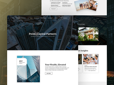 Point2 Capital Partners | Web Design for Wealth Management Firm branding design development illustration logo ui ux wealth web webdesign website