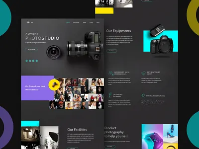 Photo Studio Landing Page branding landing page ui ux design
