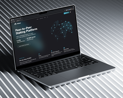 Peer-to-peer staking platform: Valar blockchain dashboard staking ui ux website