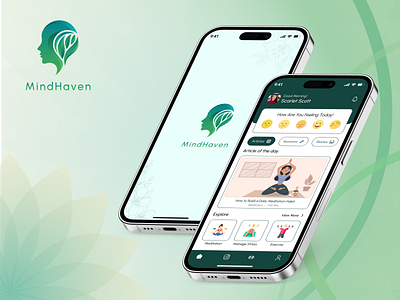 MindHaven - Mental HealthCare App design figma minimal ui ui design uiux ux