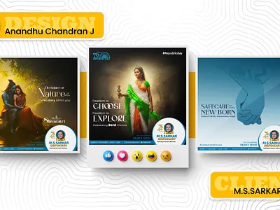 Social Media Posts for M.S.Sarkar branding creative design facebook graphic design graphic designer illustration instagram logo photoshop poster social media social media post ui ux vector