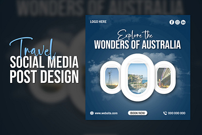 Travel social media post design travel content ideas