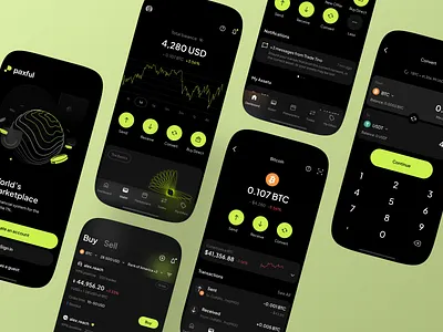 Crypto Wallet - App Design android android app app app design application concept crypto crypto app crypto wallet graphic design ios ios app ios design mobile mobile app ui ux