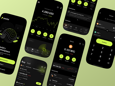 Crypto Wallet - App Design android android app app app design application concept crypto crypto app crypto wallet graphic design ios ios app ios design mobile mobile app ui ux