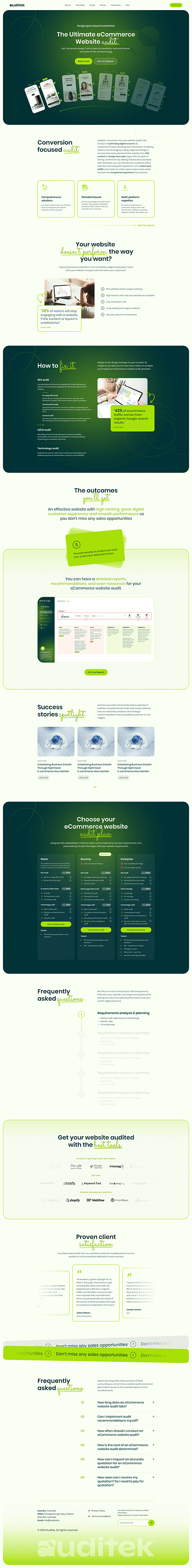 Auditek - audit service - landing page audit audit website branding landing page ui uiux uiux design