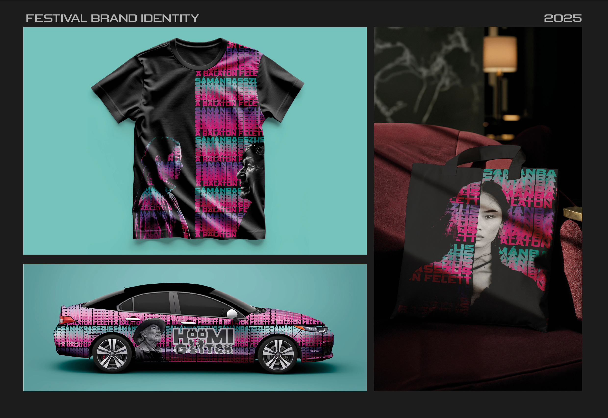 Höömi.gl1tch festival brand branding graphic design logo