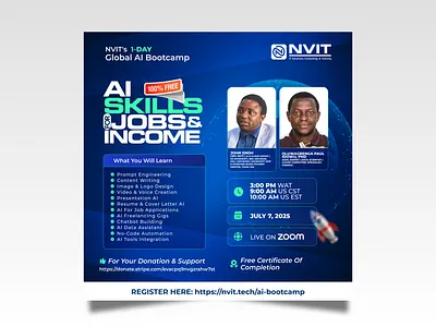 AI Skills for Jobs & Income Flyer branding design flyers graphic design ui design