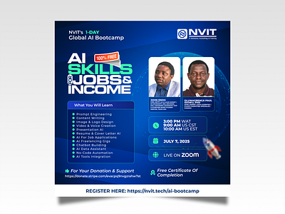 AI Skills for Jobs & Income Flyer branding design flyers graphic design ui design