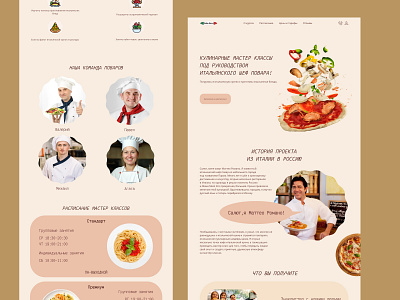 Italian Culinary Courses culinary culinary courses design design concept food italian kitchen landing pizza ui ux ui web design