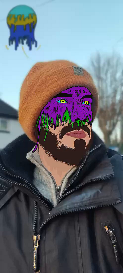 Drip Face art drip drip art illustrate illustration procreate