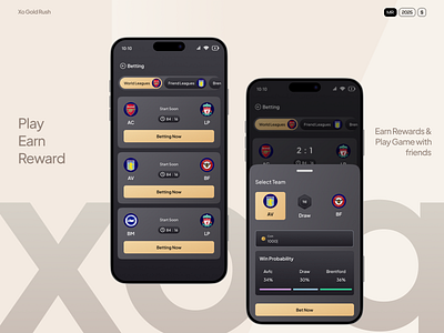XO Gold Rush Betting Mobile App Game 1xbet animation bet bet mobile app betting betting mobile app cricket cricket betting design domino earn gold rush logo online betting online match online mobile match reward rewards ui uiux