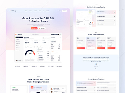 Saas Landing Page Design agency website branding company website design figma homepage illustration landing page minimal saas landing page saas landing page ui saas website design software landing page design software website design ui ui ux uidesign ux design web design website design
