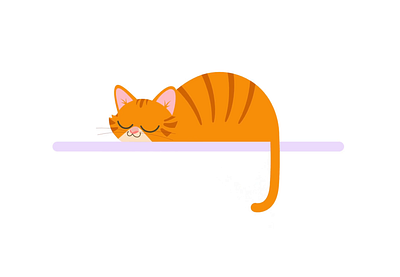 Sleeping Cat Loading Animation animation branding motion graphics rive ui