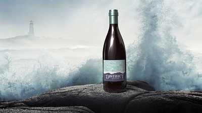 DistincT - wine label collection 3d 3d mockup graphic design label label design lettering