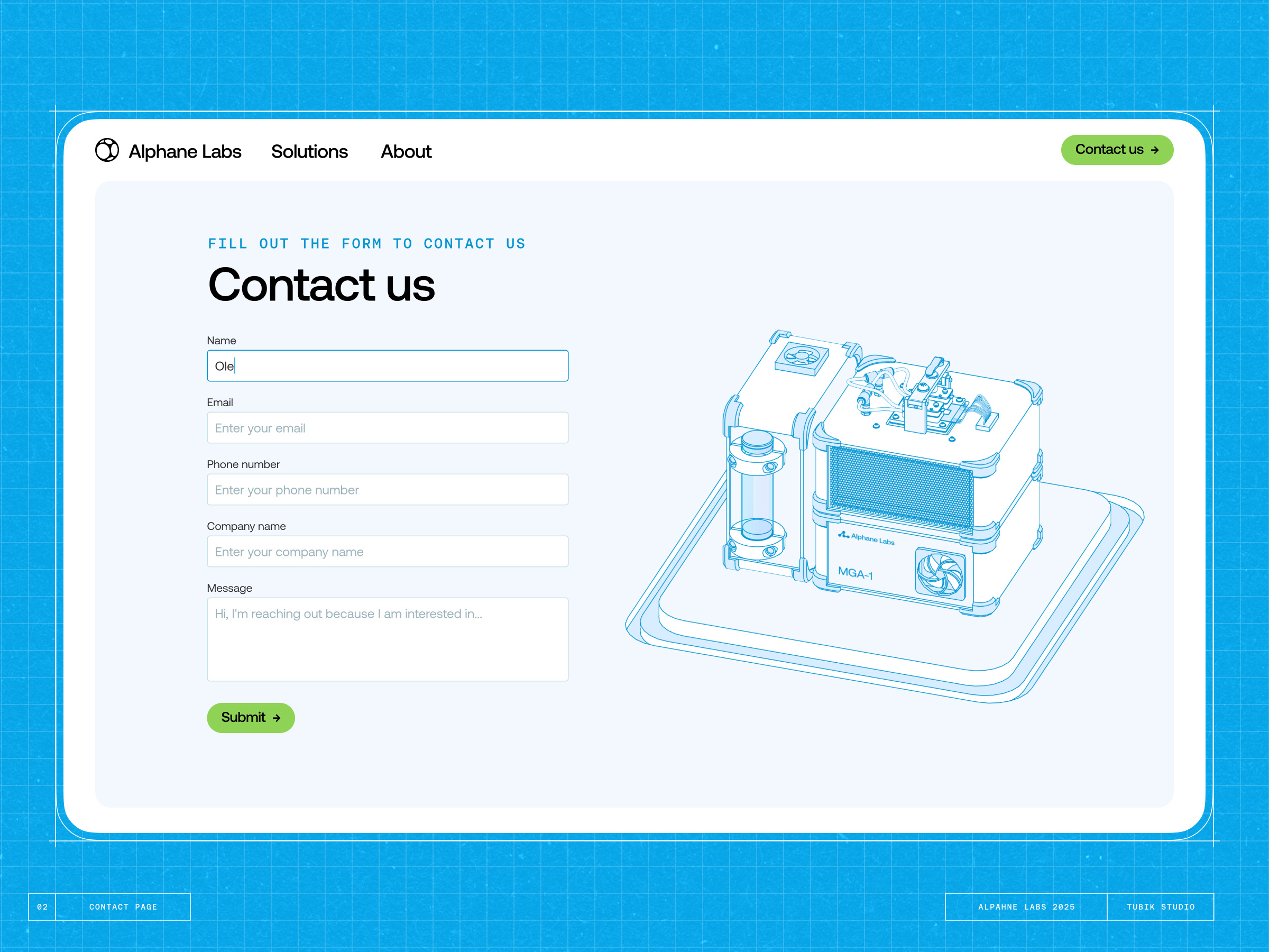 Alphane Labs Interaction Design 3d design design studio graphic design gsap interaction interface landing landing page motion design motion graphics nuxt.js three.ls ui ux web web development