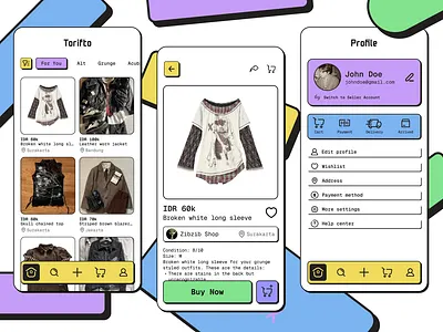 Torifto: Thrift Platform UI/UX apparel application clothing graphic design mobile prototype thrift ui ui ux