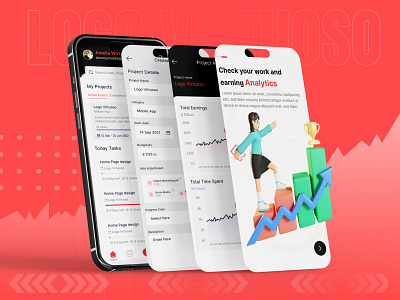 Logo Virtuoso–Project Management App for Creatives | Apptechies appdesign cleanui creativeworkflow designsystem figmadesign freelancertools mobileappdesign mobileux moderndashboard productivityappui projectmanagementapp uiuxdesign uxdesigninspiration