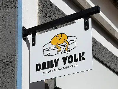 Daily Yolk 🍳 Identity billboard branding design download freebie identity logo mockup mockups paper bag psd sign template typography wall