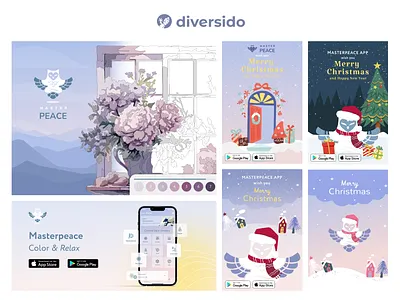Commercials for coloring app app branding graphic design ui ux