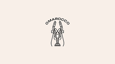 Omar Marocco logo animal branding cosmodrome art crab design food graphic design illustration line logo malina cosmica marocco nature ocean omar portfolio restaurant sale sea vector