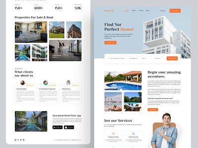 Real Estate Landing Page clean ui conversion focused ui figma home listing home page design house search landing page modern ui property search property website real estate real estate agency real estate app real estate website rent buy responsive design ui design ux design web design