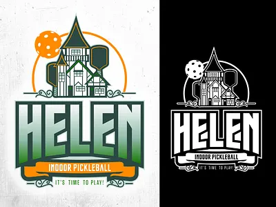 Logo - Indoor Pickleball chipdavid dogwings drawing logo pickleball vector