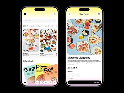 Nibblish – UI/UX for Food Mobile App Design app design app interface food app food app interface food cart app food delivery app food ecommerce food ordering ui food ui design gradient ui ios app ui mobile app mobile food design modern ui product design recipe app ui restaurant app ui layout uiux design waxyweb