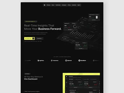 Unsomnia SaaS Landing Page analytics dark mode dashboard figma interface landing page saas startup ui uidesign