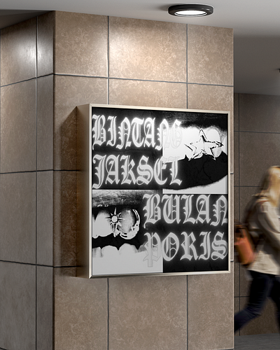 BINTANG JAKSEL. BULAN PORIS. album artwork album cover artwork branding content creation design digital art graphic design poster poster design