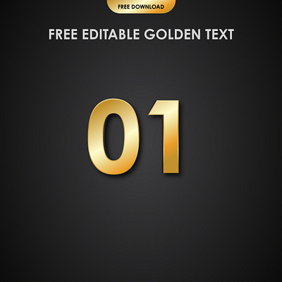 Free Golden Editable text Download 3d branding graphic design illustrator logo motion graphics photoshop ui