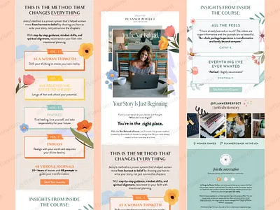 Email Design for Online Course Launch | Feminine & Inspirational email email design email marketing email template graphic design newsletter newsletter design