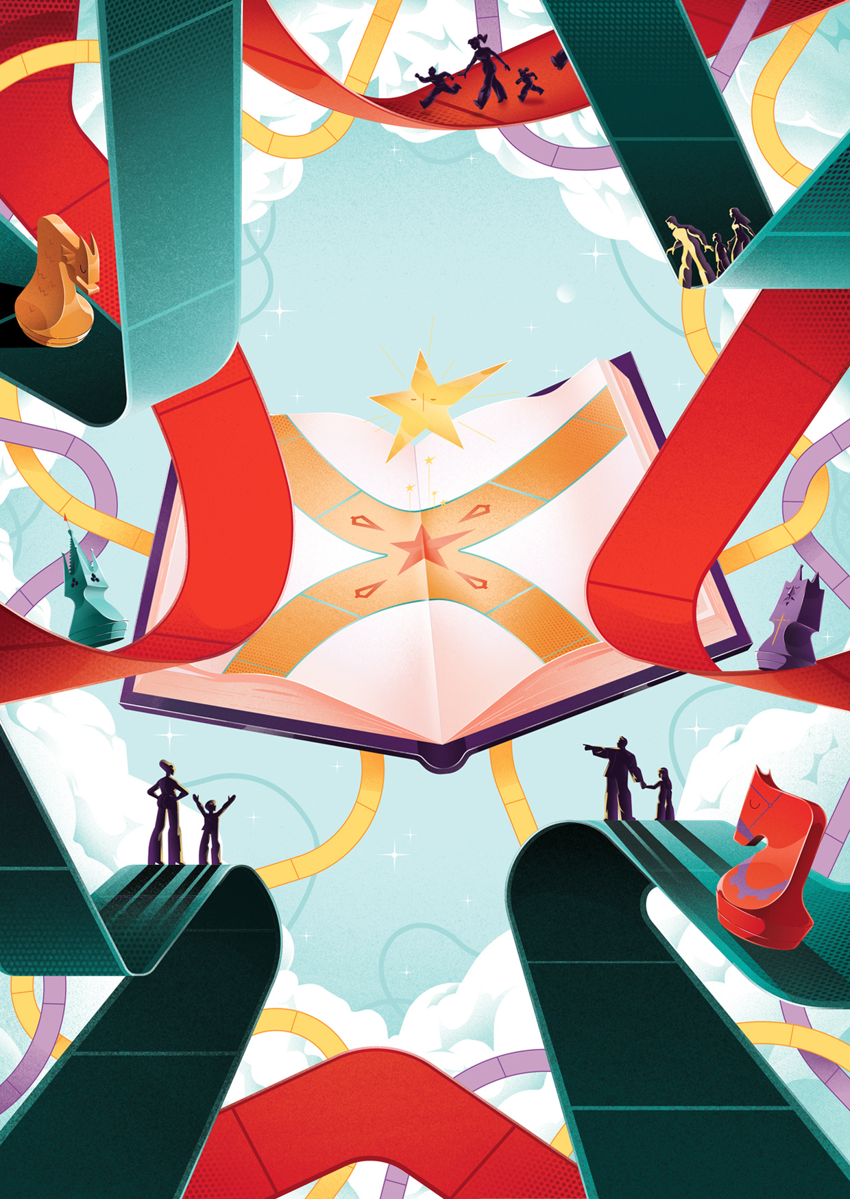 The 1 Book, 1 Game Prize Festival art branding character design design digital illustration editing graphic design illustration illustrator poster