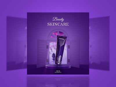 Social Media Ad Design for Beauty Product. adobe creative suite adobe photoshop branding cosmetics product ad design creative poster design freelance graphic designer graphic design graphic designer portfolio minimal minimalism purple social media ad design social media ad design social media post design