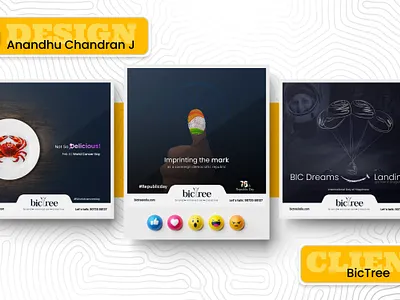 Social Media Posts for BicTree branding creative design facebook graphic design illustration instagram photoshop poster social media post vector